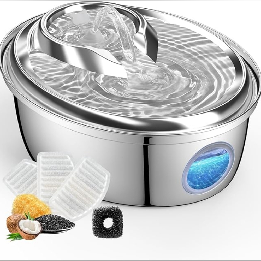 ORSDA Stainless Steel Pet Water Fountain, 100oz/3L Brand New!